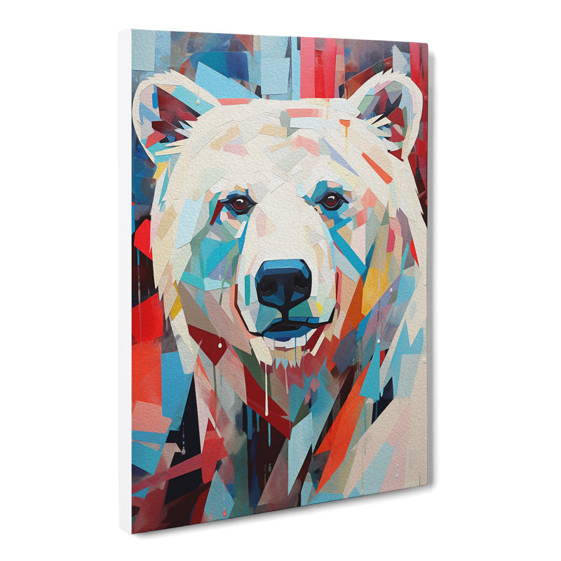 Polar Bear Constructivism No.2 - Wrapped Canvas, 76cm H x 50cm W x 3cm D