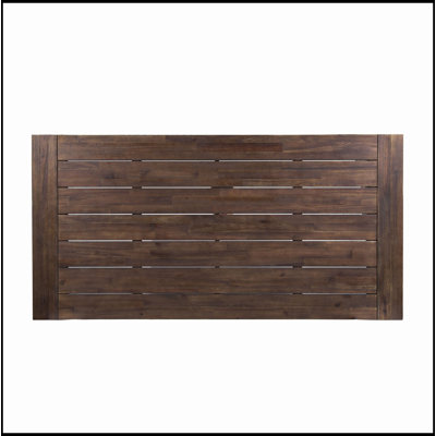 Outdoor Sandblast Finish Acacia Wood Dining Table With Rustic Metal Finish Frame