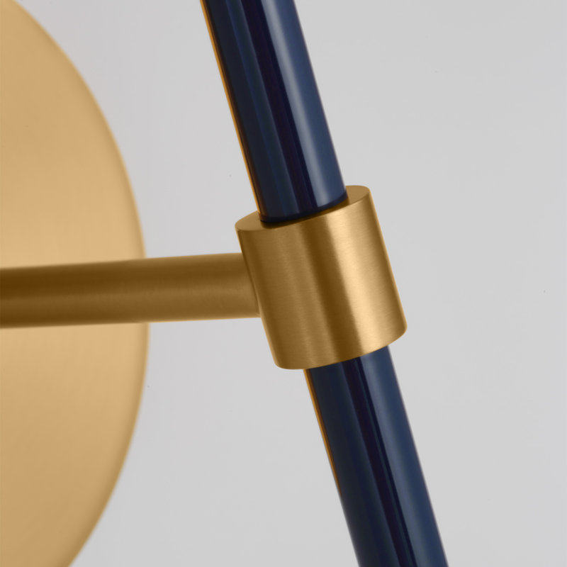 Monroe 1 - Light Armed Sconce, Burnished Brass NVY