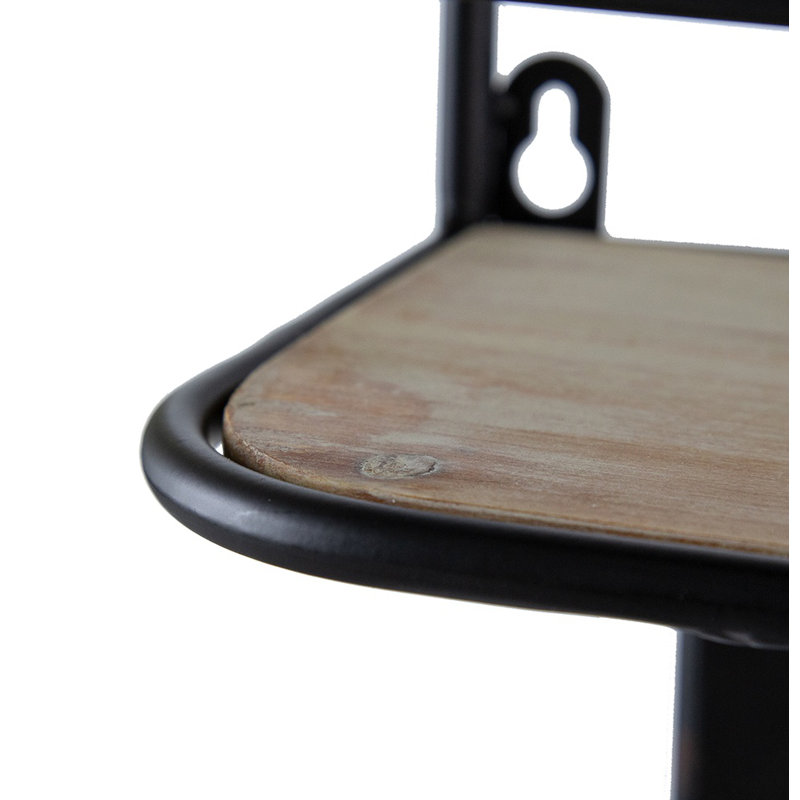 Black Floating Coffee Bar Shelf with Coffee Pod Holder, Hooks and Storage Shelf