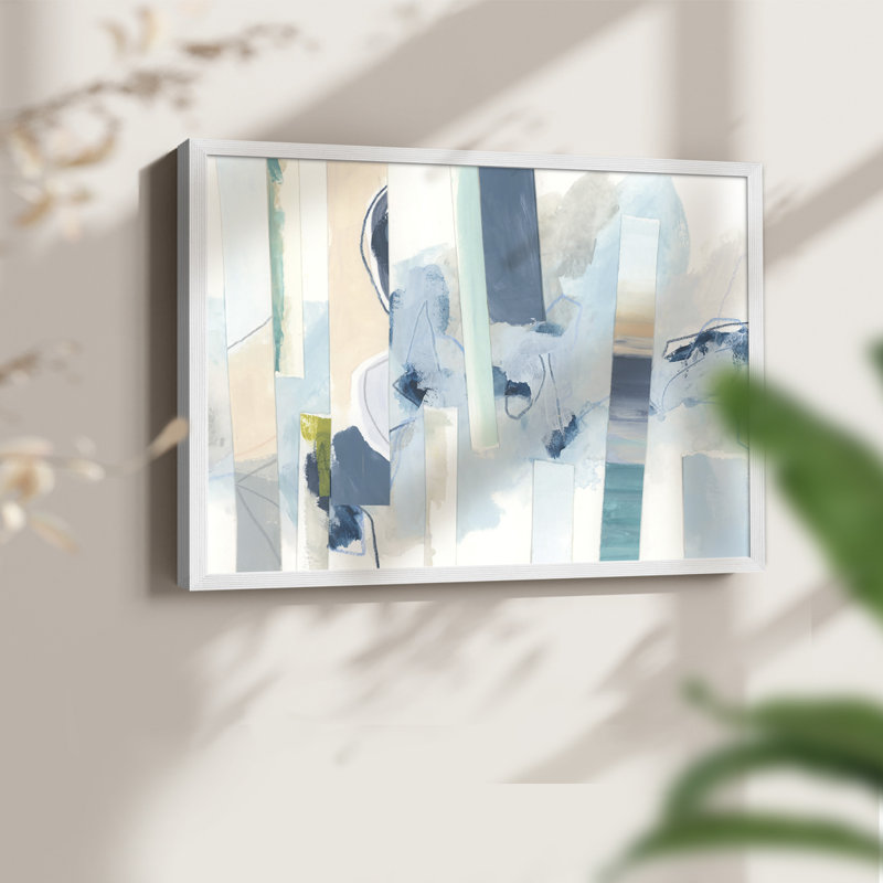 «Liquide Strata II», reproduction encadrée, H 22 po x l 28 po, Blanc