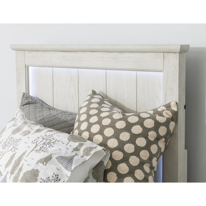 August Complete Panel Bed With LED Light, Twin