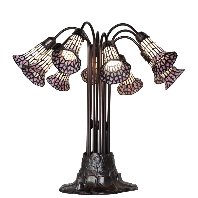 Pond Lily Table Lamp, Pink/White