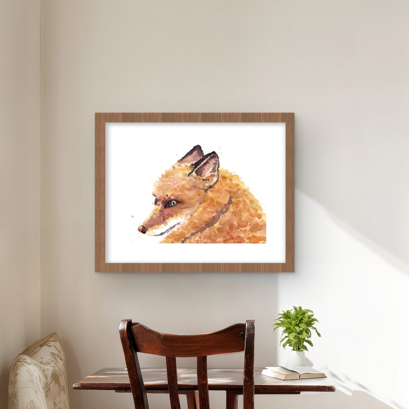 Fox Fox, reproduction encadrée avec passe-partout