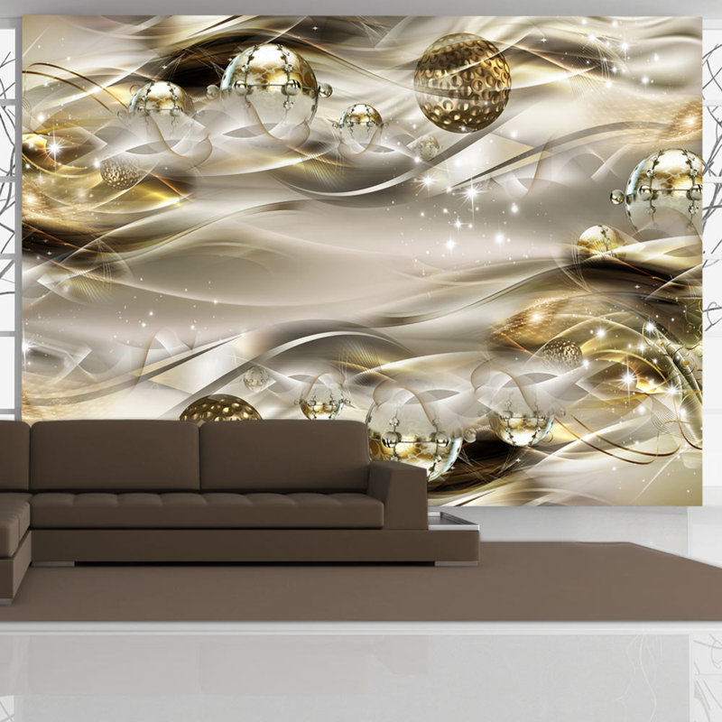 Golden Nebula Semi-Gloss Paste the Wall Mural, 300 cm x 210 cm