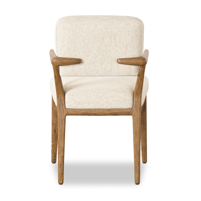 DEIDRE Upholstered Arm Chair, Crypton Nomad Snow