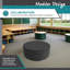 Learniture Structured Large Cylinder  Stool -Flexible Modular Collaborative Soft Seating For Office, Home, Lounge And School Classrooms With Durable Frame 1041N-64493584-64493585-64493597
