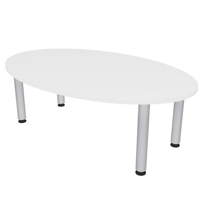 5 Foot Oval Shaped Conference Table with Post Legs