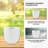  18inDia. Large Pure White Concrete Planter, Outdoor Indoor Modern Round Plant Pots, Lightweight, Heavy Duty, Weather Resistant, Seamless with Drainage Hole-160719467-160719465