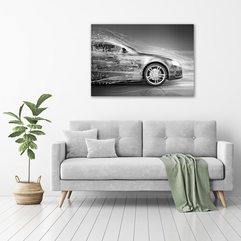 Speeding Car - Wrapped Canvas Print