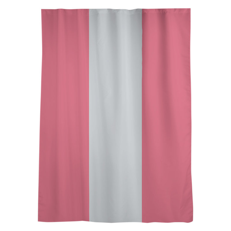 Panneau de rideau simple diaphane avec passe-tringle Stripes, New England Football Red/Silver/Red