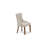 3 Piece Dining Set Contains a Rectangle Dining Room Table with Butterfly Leaf and 2 Doeskin Linen Fabric Upholstered Chairs, Mahogany-553135660