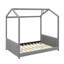 Velvet House Bed Wood Bed-953842429