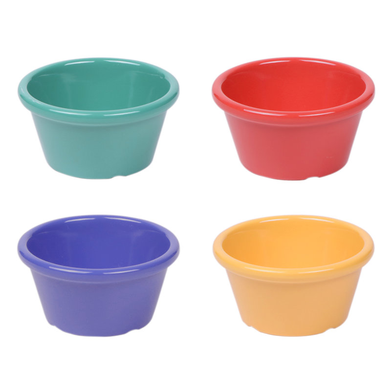 Desserte à mélamine Ramekins / Brésil, H 1,75 po x l 3,75 po x P 3,75 po