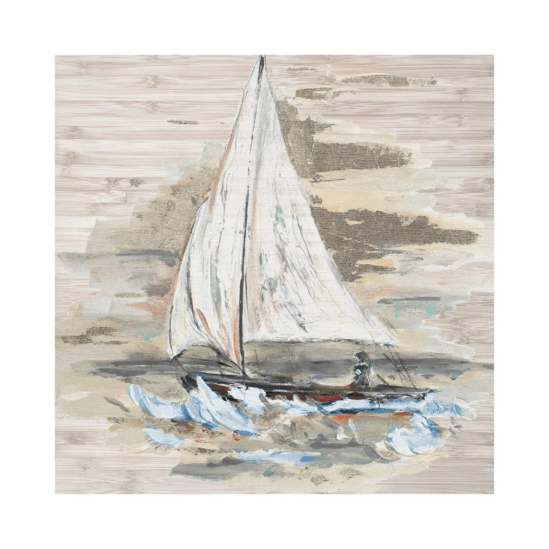 Rough Sailing 1 Piece Wrapped Canvas Wall Art, 66.04 cm H x 66.04 cm W x 3.175 cm D