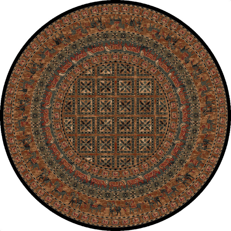 Pine Grove Oriental Wool Area Rug, Runner 67 x 275cm