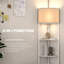 Lacarla Corner Floor Lamp with Shelves Bulb Not Included-33042617