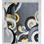 Tapis à motif cachemire abstrait jaune / gris / noir Zabala-2099915671