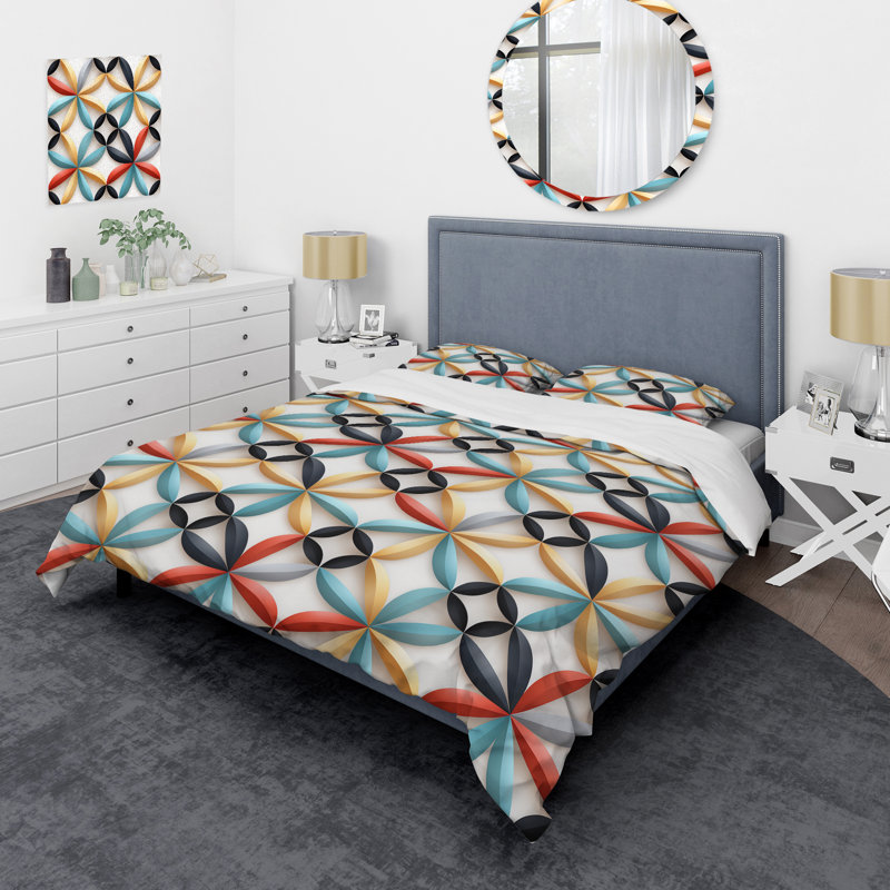 Ensemble de housse de couette en microfibre bleu et jaune, Housse de couette simple + 1 taie décorative stan