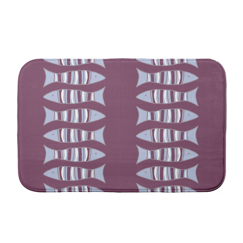 Tapis de bain Dominguez, H 18 po x L 30 po, Mauve