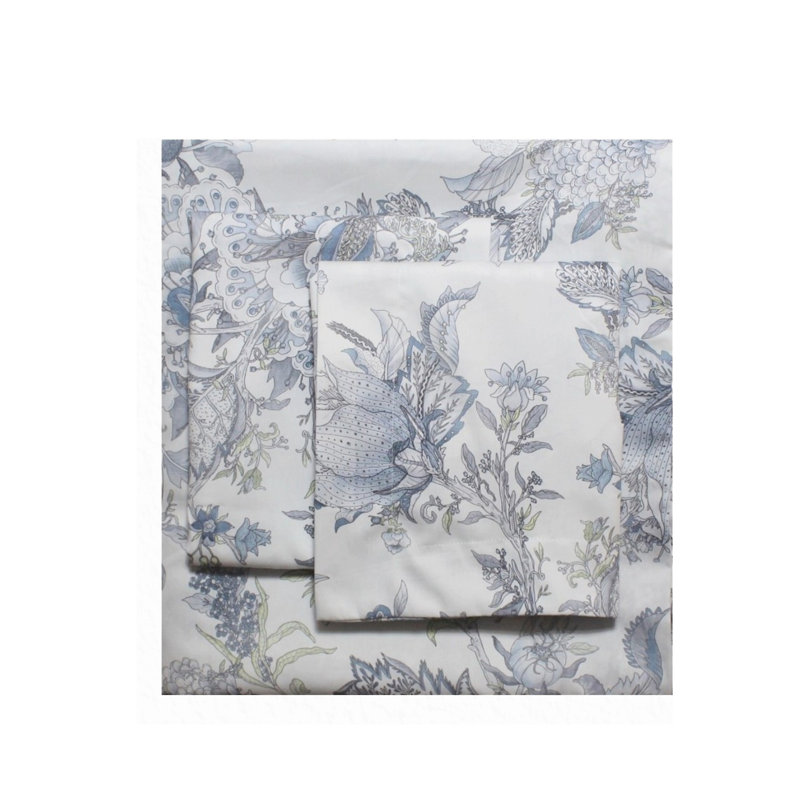 Talavera Duvet Set Blue, King Duvet Cover + 3 Standard Shams