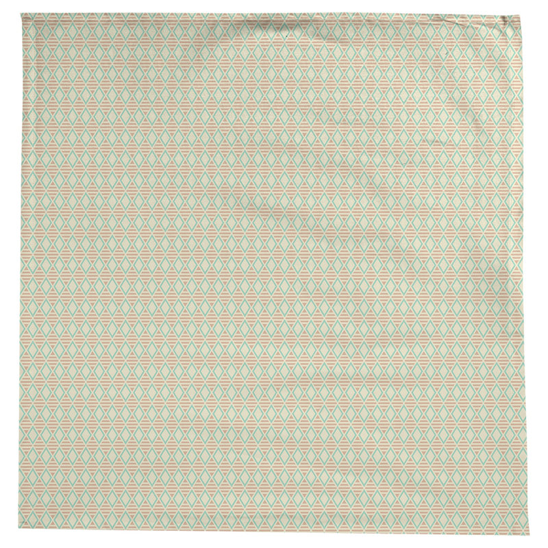 Leffel Geometric Diamonds Tablecloth, Teal/Orange