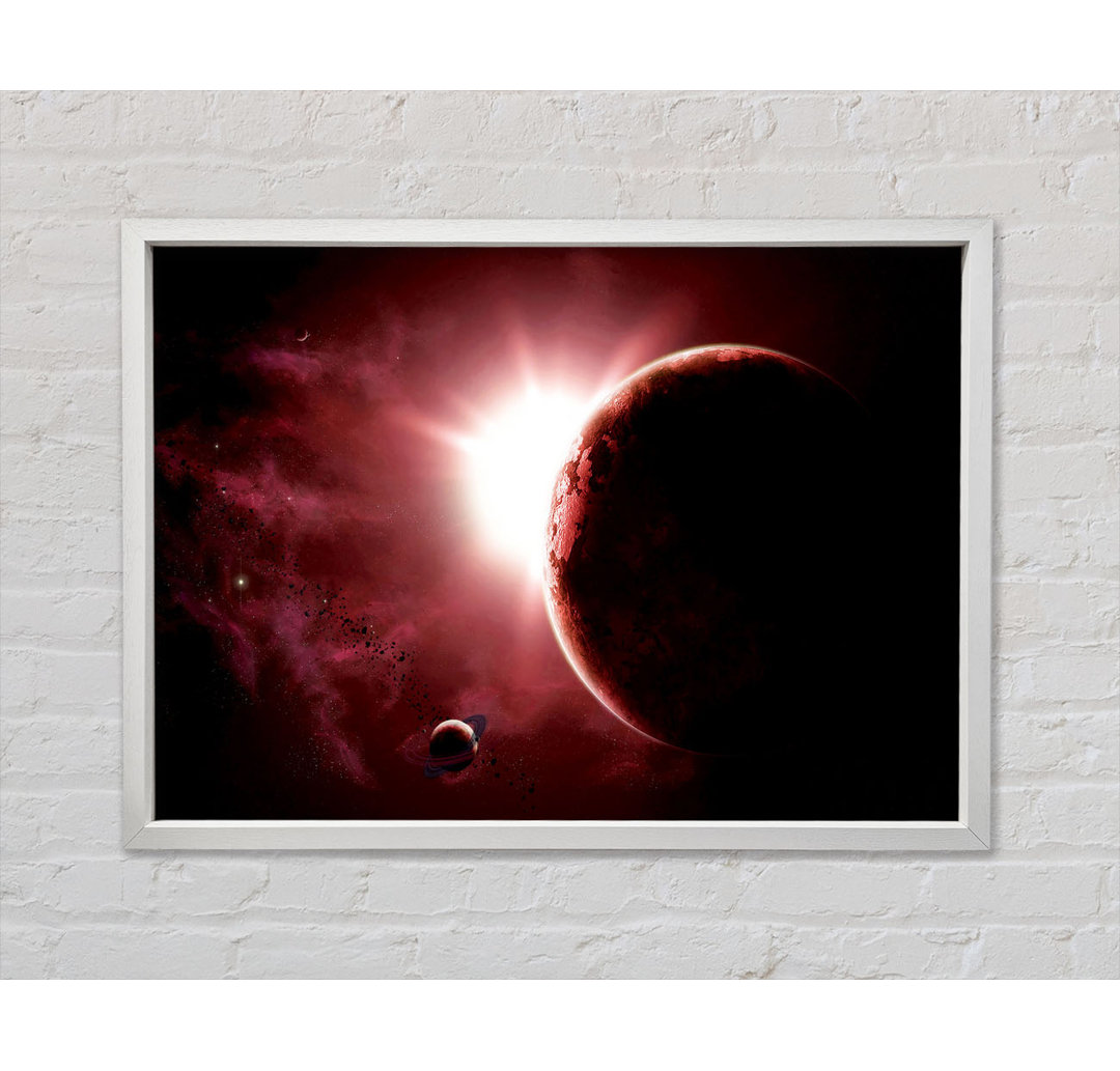 Eclipse Of The Red Planet - Einzelbildrahmen Kunstdrucke auf Leinwand