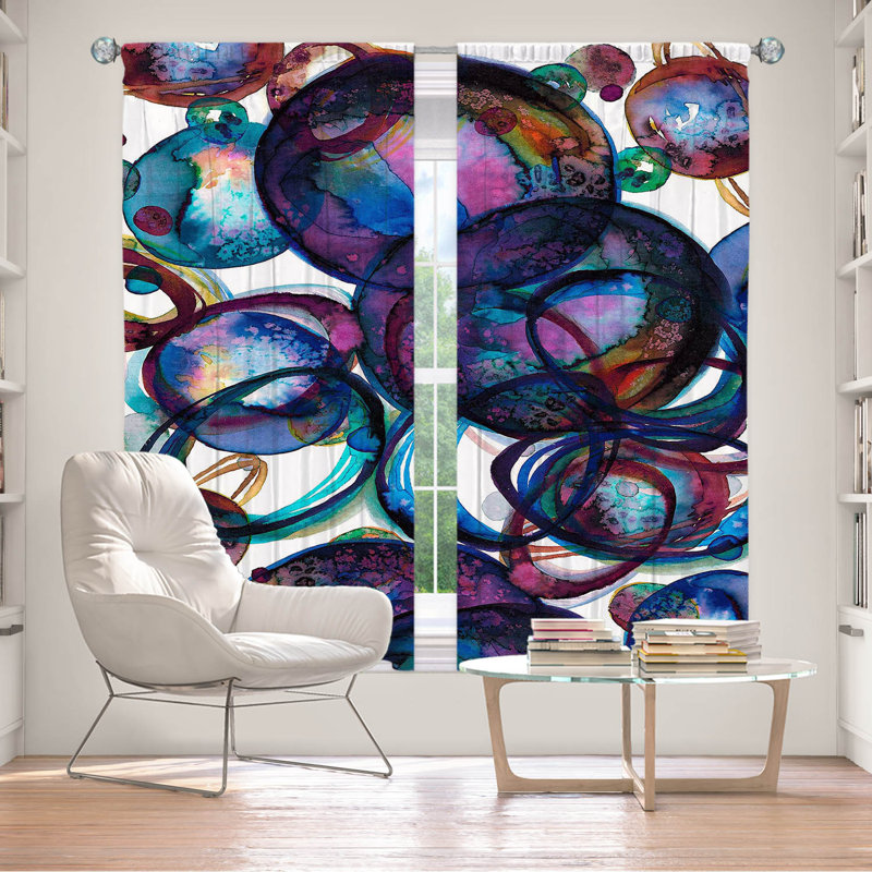 Room Darkening Curtain Pair, 40" W x 61" L, Purple/Violet