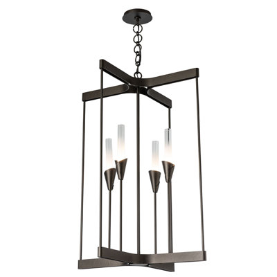 Lustre rectangulaire à 4 lumières à intensité variable Lilium