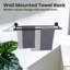 Double barre à serviettes en acier inoxydable SUS 304, porte-serviettes mural pour salle de bain-104901287-104901286