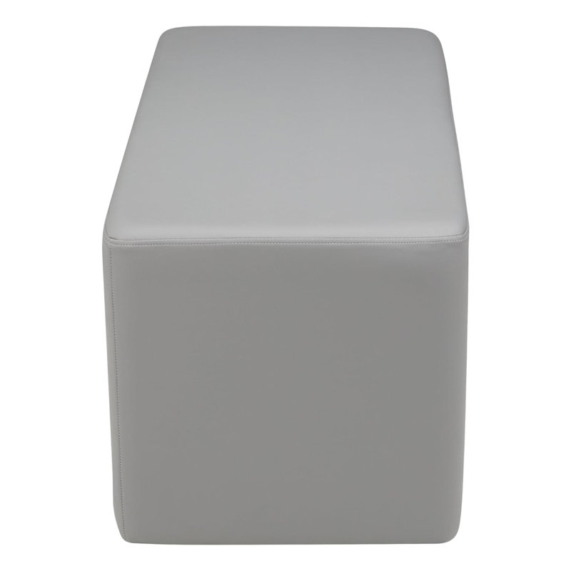 Pro Series Upholstered Rectangle Ottoman 18" Height, Gray