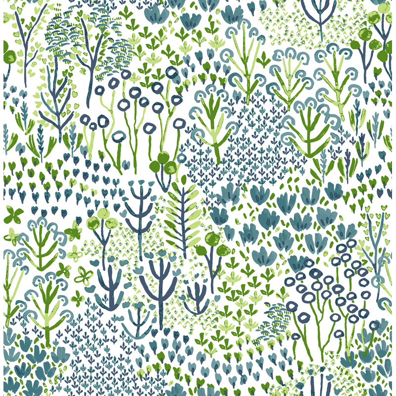 Rouleau de papier peint L 33 pi x l 20,5 po Kayli, Bleu sarcelle