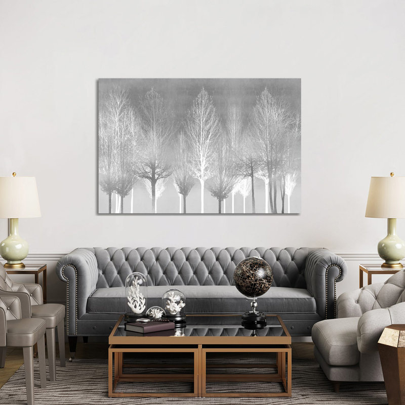Silver Trees by Kate Bennett - Wrapped Canvas Painting, 152.5 cm H x 101.5 cm W