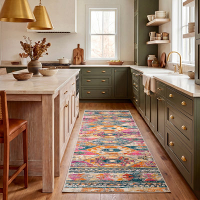 Tapis rose Felty Ikat