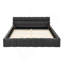 Structure de lit tapissier avec tissu épais, lit plateforme en chenille avec tête de lit et structure solide. Aucun sommier tapissier requis-901538502
