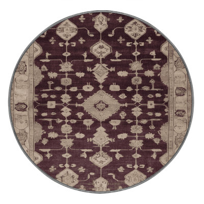 Machine Washable Overdyed Grey Area Rug