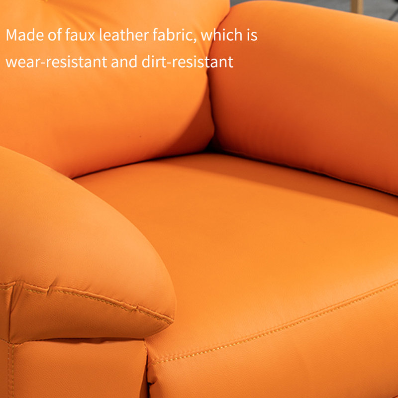 Fauteuil inclinable ergonomique léger et luxueux, Orange
