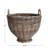 Round Woven Rattan Footed Basket Storage