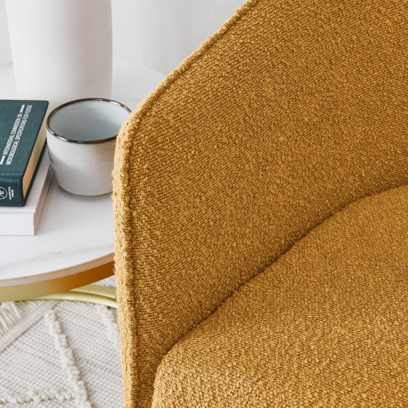 Fauteuil d'appoint rembourré Tallu, Tissu orange