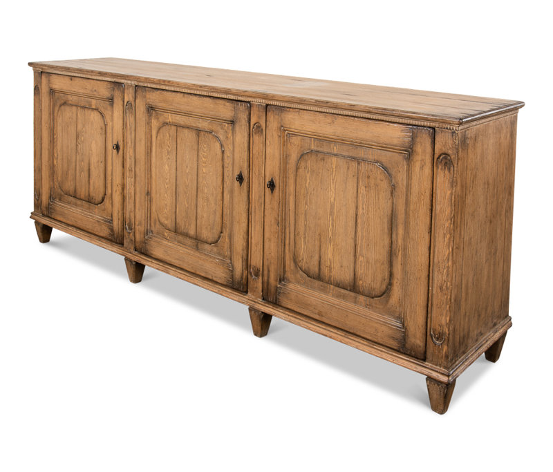 Montier 87" Wide Pine Wood Sideboard