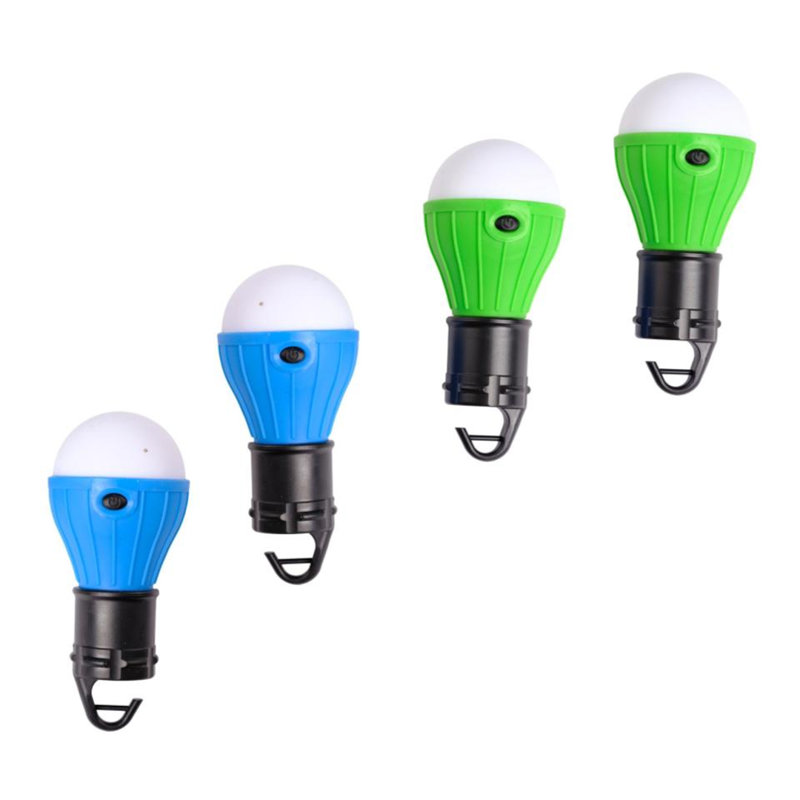 Set of 4 Blue and Green Battery Powered LED Outdoor Hanging Lights