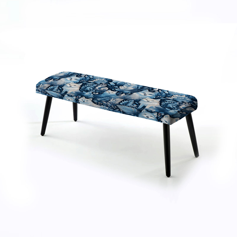 Motif de Husky bleu arctique - Banc rembourré noir