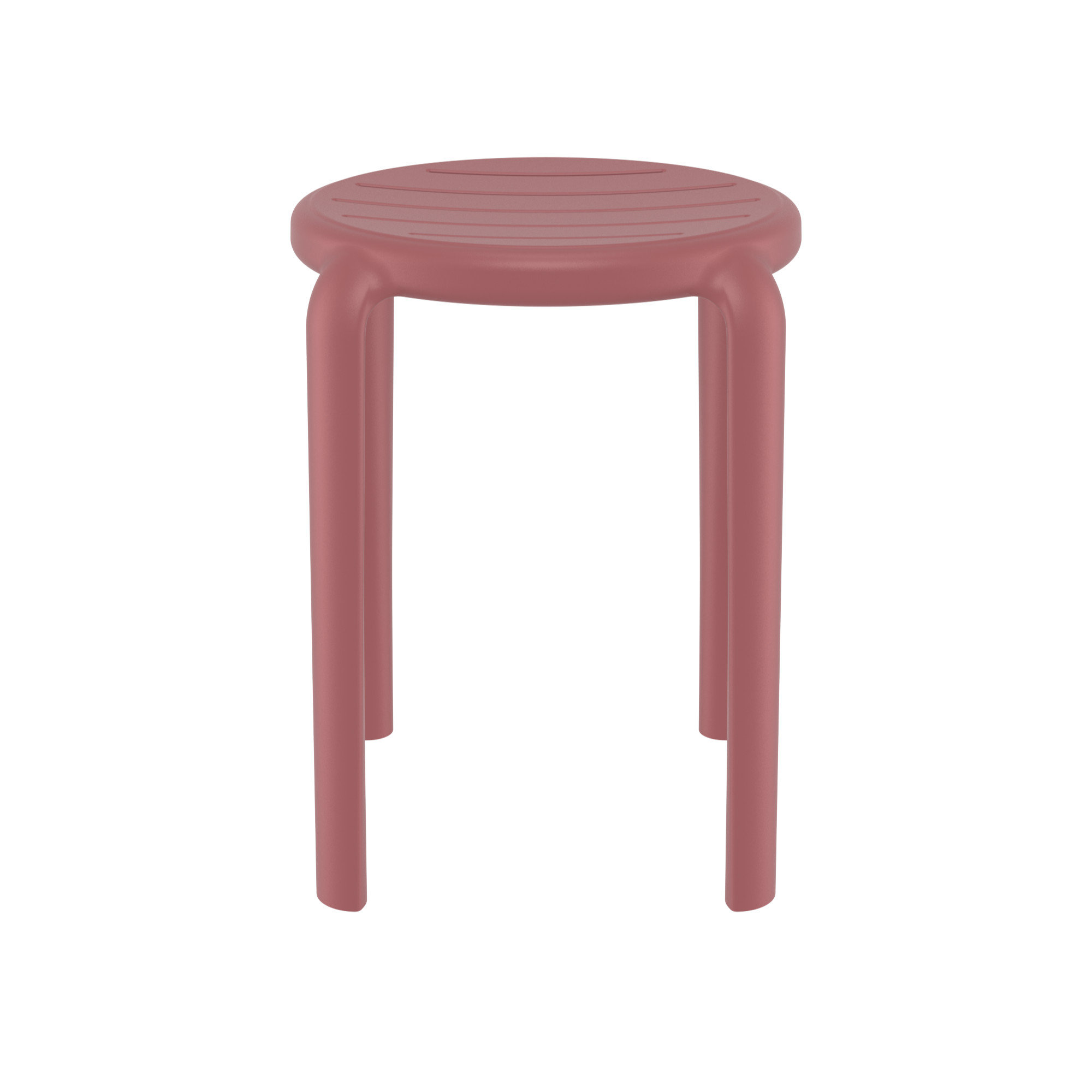 Aragons Stacking Patio Dining Side Chair, Marsala