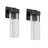 2-Pack Outdoor Wall Light Fixture, Weatherproof LED Wall Sconce With Bubble Crystal And Light Sensor - 12W Per Lamp