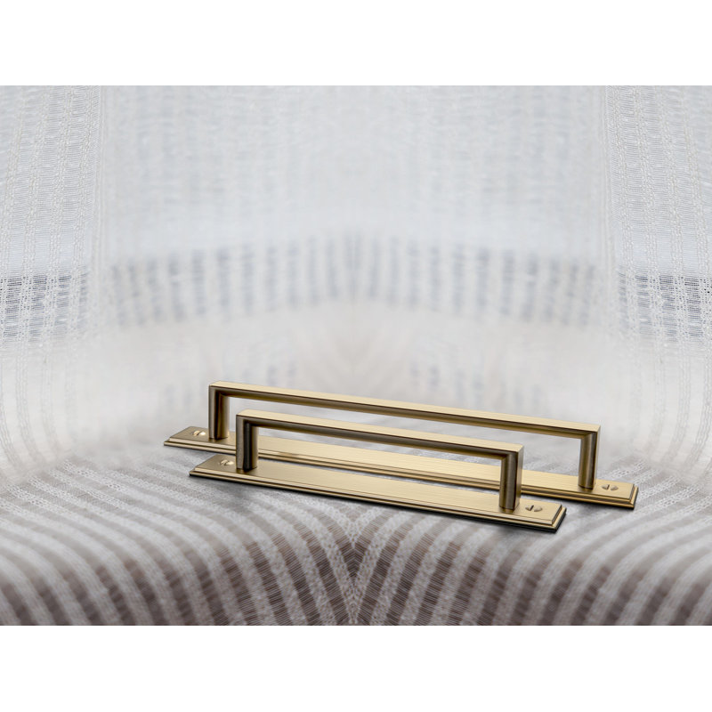Bar Pull With Backplate Multipack, Champagne Bronze, 5"