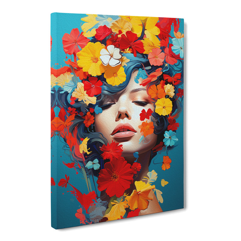 Floral Pop - Wrapped Canvas, 76cm H x 50cm W x 3cm D