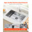 70cm Kitchen Sink Workstation, 304 Stainless Steel Undermount Sinks, Drop-In Single Bowl Farmhouse Basin with Accessories, Household Dishwasher Sinks for RV, Prep Kitchen, Laundry Room, Bar