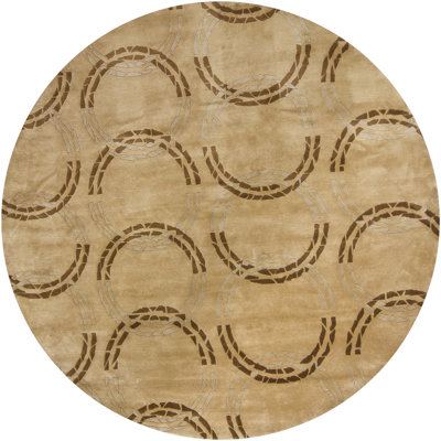 Aadi Geometric Hand-Knotted Wool Brown/Tan Area Rug