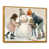 Toile avec cadre flottant or