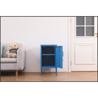 A Multi-Functional Metal Storage Cabinet With A Height Of 27.17 Inches